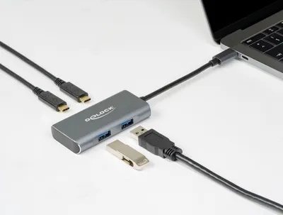 Produktbild von Delock Hub - 2 x USB 3.2 Gen 2 + 2 x USB-C 3.2 Gen 2