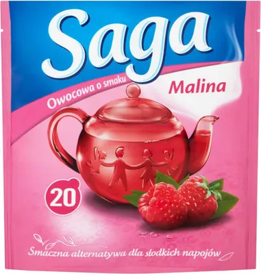 Obrázek produktu pro Saga Owocowa čaj s příchutí malin 34 G (20 sáčků)
