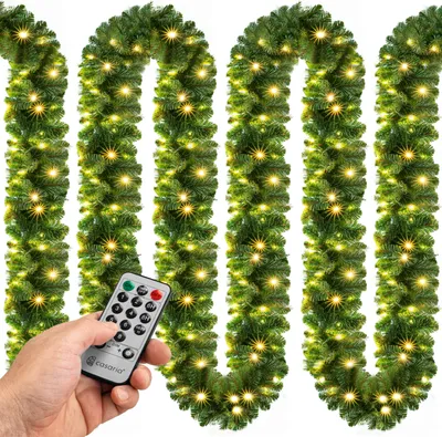 Image de CASARIA® Guirlande de Noël lumineuse 5m 100 LED blanc chaud avec télécommande Décoration de noël en sapin artificiel