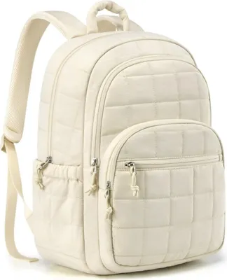 Produktbild von INF Laptop-Rucksack mit großer Kapazität, geräumiger Reise-Computerrucksack für Geschäft, Schule, Reisen Beige
