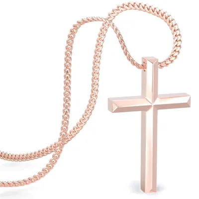 Produktbild von SERASAR Kette Kreuz Damen Halskette Rosegold Frauen mit Anhänger Schmuck