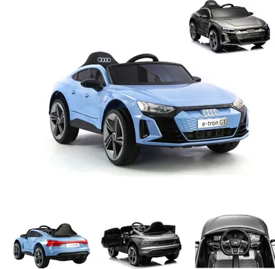 Produktbild von Es-Toys Kinder Elektroauto Audi E-Tron GT, EVA-Reifen, Softstart, Stoßdämpfer blau