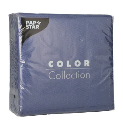 Zdjęcie produktu dla Papstar Prägeservietten dunkelblau 33 cm x 33 cm 1 lagig 100 Stück