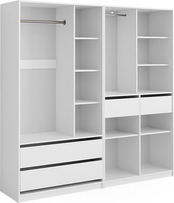Vicco Kleiderschrank Elmo, 100 x 200 cm 2er Set, Weiß