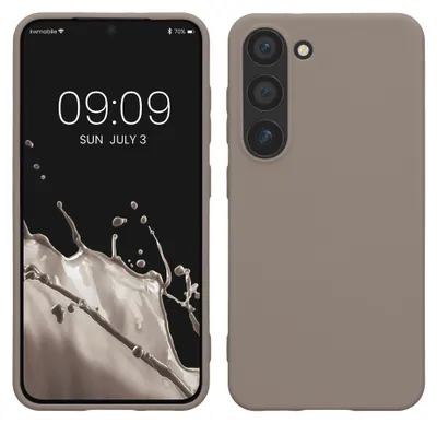 Produktbild von kwmobile Handyhülle für Samsung Galaxy S23 Hülle - TPU Case - Kabelloses Laden - Schutzhülle Cover in Taupe