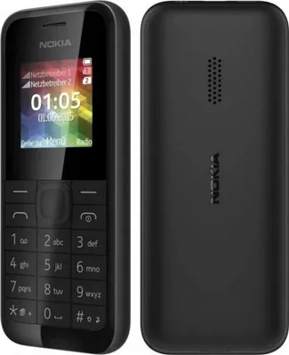 Produktbild von Nokia 105, 3,68 cm (1.45 Zoll), 128 x 128 Pixel, LCD, 65536 Farben, 4 MB, Dual SIM, schwarz
