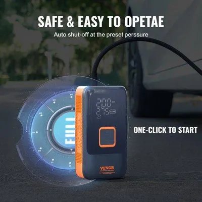 Zdjęcie produktu dla Przenośna sprężarka powietrza, 24-cylindrowa mini-sprężarka do opon, 42 l/min, 3x4000 mAh, akumulatorowa sprężarka elektryczna, sprężarka do rowerów, 150 PSI, sprężarka powietrza z manometrem do samochodów, rowerów, motocykli i piłek