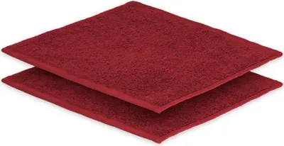 Produktbild von 2 x Seiftuch 30 x 30 cm 500g/m² Bordeaux Doppelpack Hohe Qualität Neu/OVP