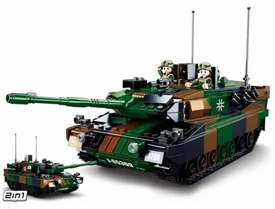 Productafbeelding van Sluban Bouwset - Hoofdpantserwagen van het leger, Europa - 766 stenen - Militair speelgoed