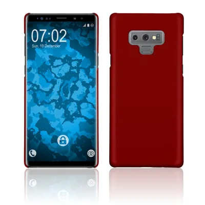 Produktbild von PhoneNatic Case kompatibel mit Samsung Galaxy Note 9 - Hülle rot gummiert Hard-case Cover