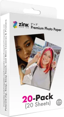 Zdjęcie produktu dla Polaroid ZINKPZ2X320, Połysk, 2x3", Wielobarwny, 20 ark., Polaroid Snap, Snap Touch, Zip and Mint Cameras & Printers, 67 mm