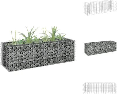 Produktbild von vidaXL Gabionen-Hochbeet Verzinkter Stahl 90×30×30 cm -  Blumentöpfe & Pflanzgefäße