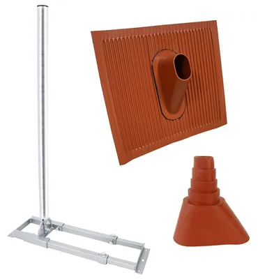Produktbild von PremiumX PROFI X100-48 Dachsparrenhalter Stahl ALU-Ziegel Manschette rot