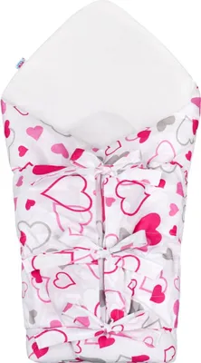 Obrázek produktu pro Klasická šněrovací zavinovačka New Baby růžová srdíčka