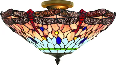 Produktbild von Deckenleuchte, Antik Messing, 42 cm, DRAGONFLY