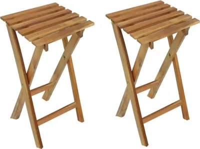 Produktbild von 2er Set Hocker, Eukalyptus, klappbar, H 62 cm