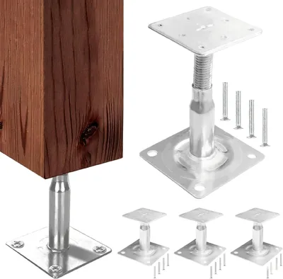 Produktbild von Solidchoice – Set aus 4 verstellbaren Pfostenhaltern für Holz, 100-140 mm