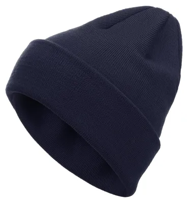 Produktbild von modAS Uni Strickmütze aus 100% Wolle (Wolle) – Wollmütze Fein gestrickte Mütze in doppellagiger Qualität One Size in Marine