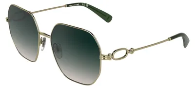 Produktbild von Longchamp LO187S Gold/gradient green rose 58/17/145 Damen Sonnenbrillen