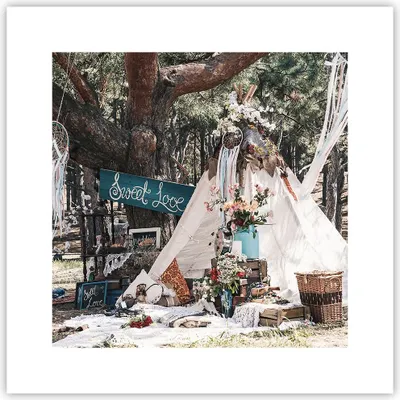 Produktbild von Poster - Poster ohne Rahmen - Jungvermählten Liebe Landschaft - 30x30 cm - Wand Bild - Wanddeko - Wandbilder - Kunstposter - Wandposter - Bilder - Kunstdruck - Wanddekoration - P2XAC30x30-4642