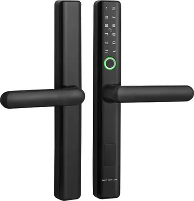 Image de Poignée de porte électronique avec contrôle d'accès par empreinte digitale Mot de passe RFID DC6V SecureEntry-HL100