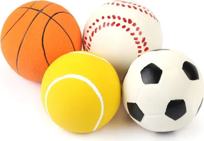 Produktbild von 4er-Pack Latex-Spielbälle für kleine und mittelgroße Hunde, Kauspielzeug für Hunde, weicher Quietschball für Welpen, interaktiver fester Hüpfball, Trainingsball für das Hundetraining