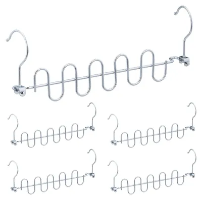 Kleiderbügel-Set 5er, 41,5 cm, silber, platzsparend