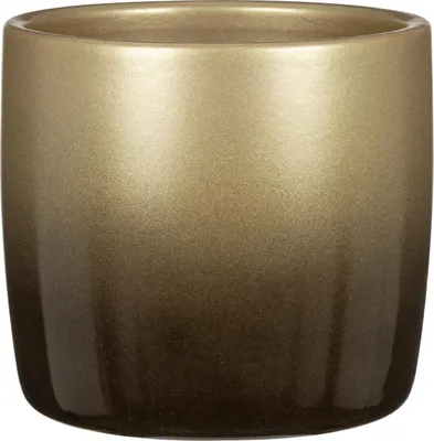 Produktbild von Scheurich Übertopf gold 13,5 x 13,5 cm Keramik