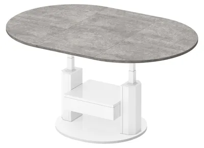 Produktbild von Couchtisch HPM-111 Hochglanz ausziehbar höhenverstellbar mit Schublade