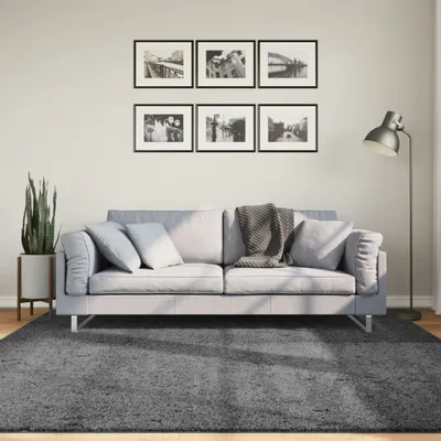 Produktbild von "2026 Promotion" Moderne Teppich OVIEDO Kurzflor Anthrazit 200x200 cm - Designerteppiche CC22778