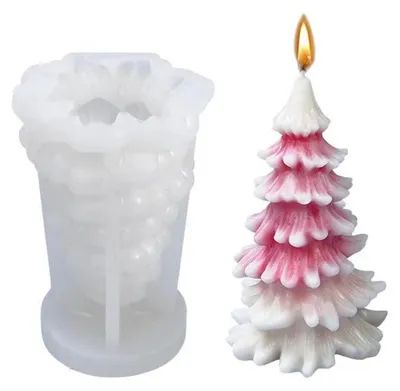 Obrázek produktu pro 3D silikonová forma, forma na svíčky, vánoční motiv: sob, Santa Claus, vánoční stromek