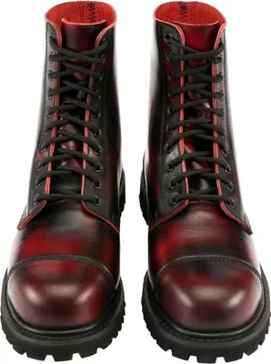 Image de Bottes Brandit unies « Rub off » rouges, en cuir, taille 44 (EU)