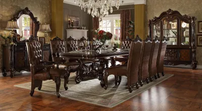 Produktbild von Esstisch Tisch Gruppe Esszimmer Wohnzimmer Holz Barock Rokoko Tische Braun 300cm