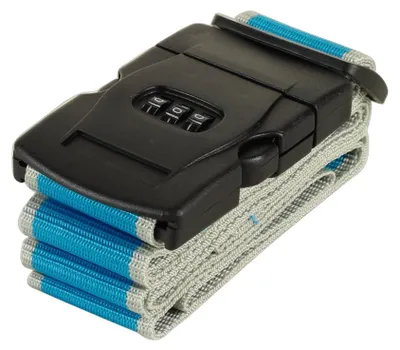 Immagine prodotto di Cinghia di sicurezza per valigia con lucchetto a combinazione ROCK - blu