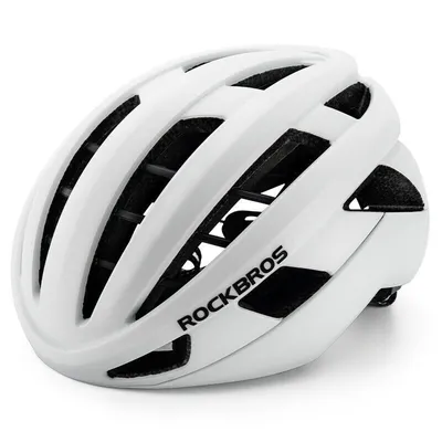 Produktbild von ROCKBROS Fahrradhelm PC+EPS Stoßdämpfung Radhelm Damen Herren 58-62cm Weiß-matt L