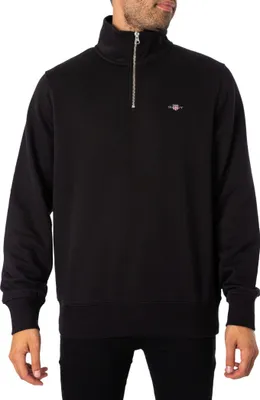 Produktbild von GANT Reguläres Shield-Sweatshirt mit Reißverschluss, Schwarz S