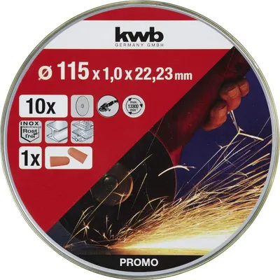 Image de kwb 712021 Trennscheiben-Set 10teilig 115 mm 22.23 mm 10 St. (712021)