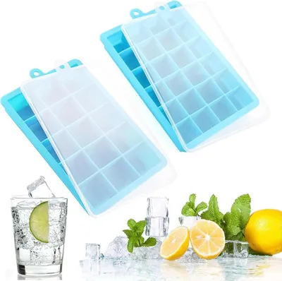 Produktbild von Eiswürfelformen 12 Stück, Silikon, Für Cocktails Whisky Und Wasser
