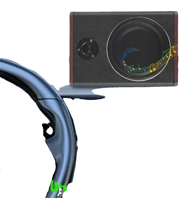 Zdjęcie produktu dla Subwoofer, smukła konstrukcja, mocny bas, 8"