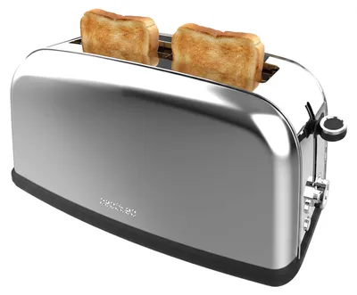 2-Scheiben-Toaster 850 W, Edelstahl, 7 Stufen, Auftauen