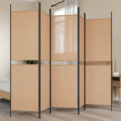 Productafbeelding van 5-delige Ruimteverdeler Stof Beige 250 x 180 cm
