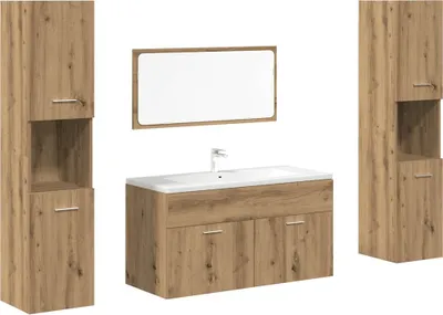 Produktbild von 4-tlg. Badmöbel-Set Artisan-Eiche Holzwerkstoff