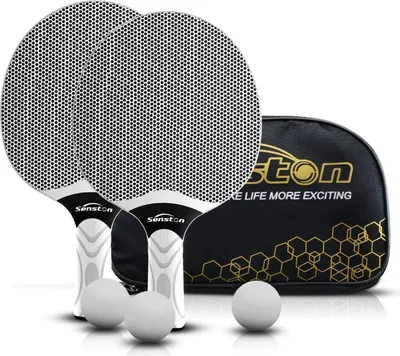 Image de Senston Set de raquettes de ping-pong avec 3 balles et sac de rangement