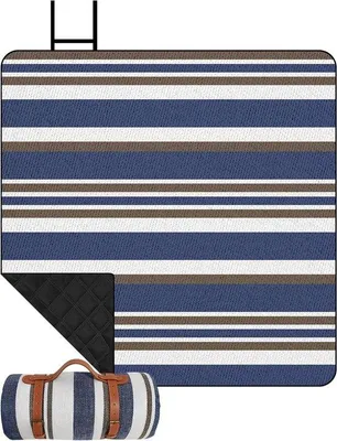 Produktbild von Famanu Picknickdecke Wasserfest - 200 x 200 cm - Blau