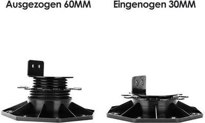 Produktbild von Jopassy  100x Stelzlager Terrassenlager höhenverstellbar 30-60MM ideal geeignet zum Höhenausgleich der Terrassen Unterkonstruktion stufenlos c