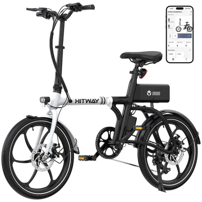 Produktbild von HITWAY E Bike, Klapprad Elektrofahrrad 20 Zoll, 250W Motor, 25km/h, 36V 9Ah Li-Ion-Akku, Reichweite 40-65 km, Urbanes Pendler E-Fahrräder Pedelec