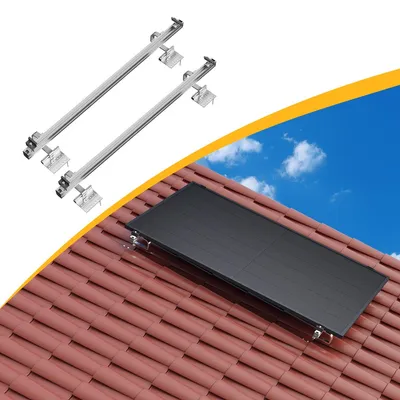 Produktbild von Powerness® Fischer Solarmodul Halterung für Ziegeldach Montage Kurzschiene für 1 Modul 0% MwSt
