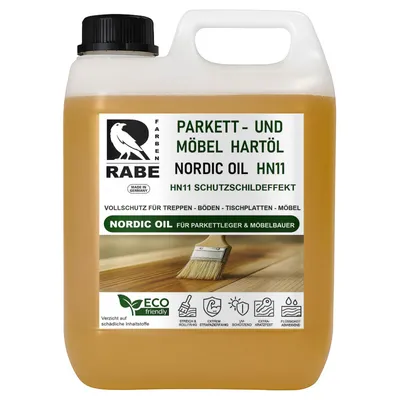 Produktbild von RABE Fussbodenöl 5Liter. Parkettöl Nordic Oil High Solid Möbelöl Holzbodenöl Natur Hartöl Holzöl