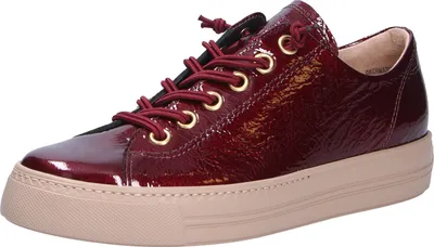 Gemini Stivali Donna Con Lacci – Modello 033065-02 – Pelle, Cerniera, Suola Antiscivolo (Rosso, 37 EU)