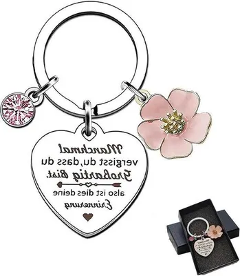Produktbild von Edelstahl Schlüsselanhänger Geschenk für Frauen mit Geschenkbox